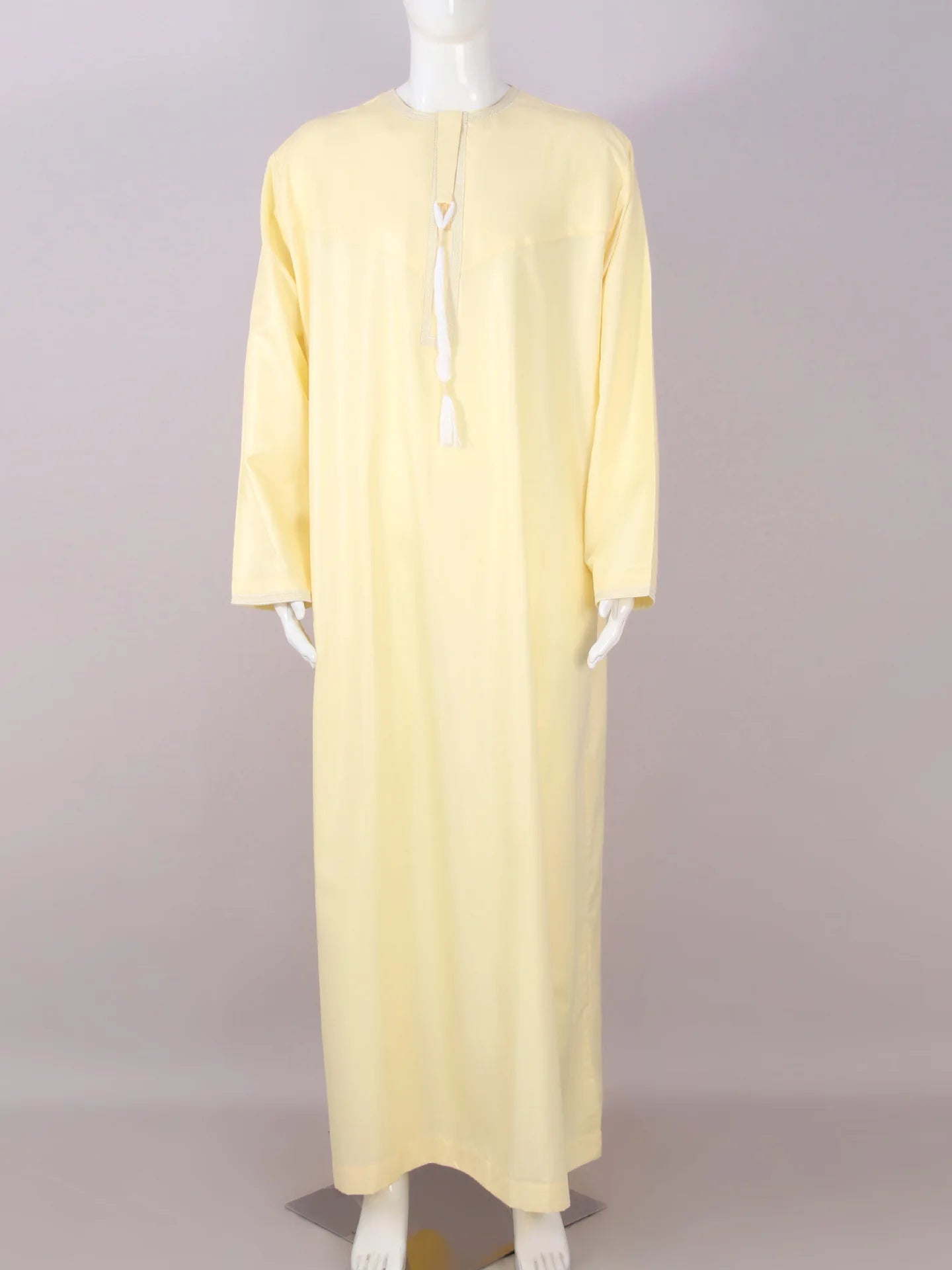 2026 New Round Neck Embroidered Omani Robe Arabic Saudi Men Long Sleeve Thobe  Islamic Clothing Ropa Islamica Hombre