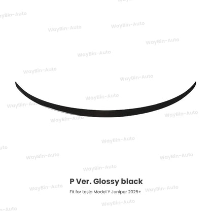 Glossy Carbon Rear Trunk Spoiler Trim Kit for Tesla Model Y Juniper 2025 - Blade Style Sport Body Styling Exterior Accessories