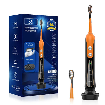 S9 Sonic Electric Toothbrush Cordless USB Rechargeable Whitening Toothbrush Waterproof Ultrasonic Automatic Tooth Brush