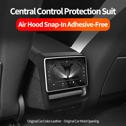 For Tesla Model 3 Highland & Model Y Juniper Rear Air Vent Cover & Leather Center Console Armrest Box Protection Car Accessories