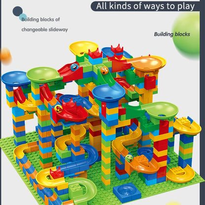 88-514PCS Marble Race Run Blocks Maze Ball Track Toy Compatible city Building Blocks Funnel Slide Blocks Toys DIY Bricks Toys