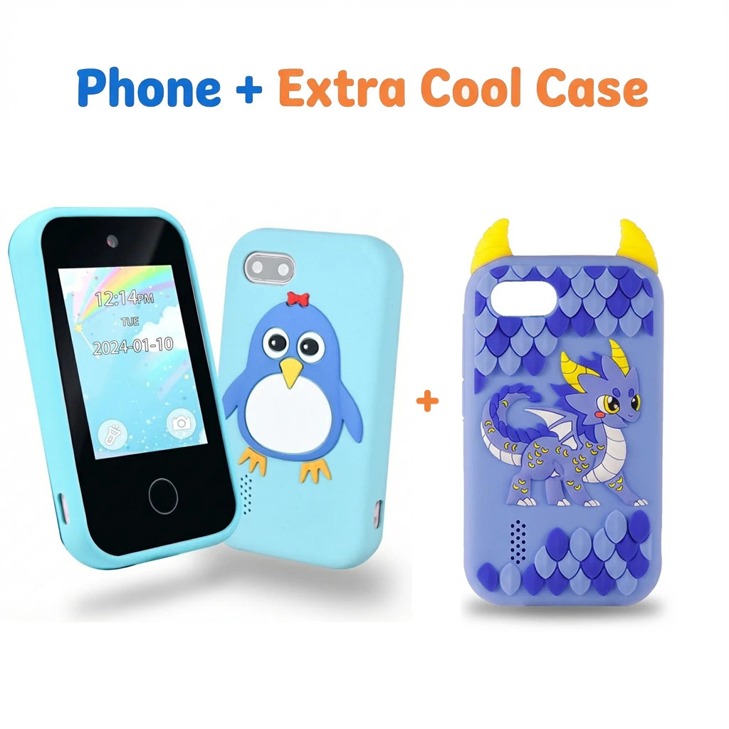 Children Smart Phone Toy 2.8 Inch With Camera 40+ Puzzle & ABC Learning Games Kids Habit Tracker Birthday Xmas Gift Boys Girls