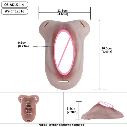 SXXY Super Lifelike Vagina Chastity Cage Penis Hiding Insertable Toy Flexible Silicone Cock Cage Adult Intimate Pleasure Product