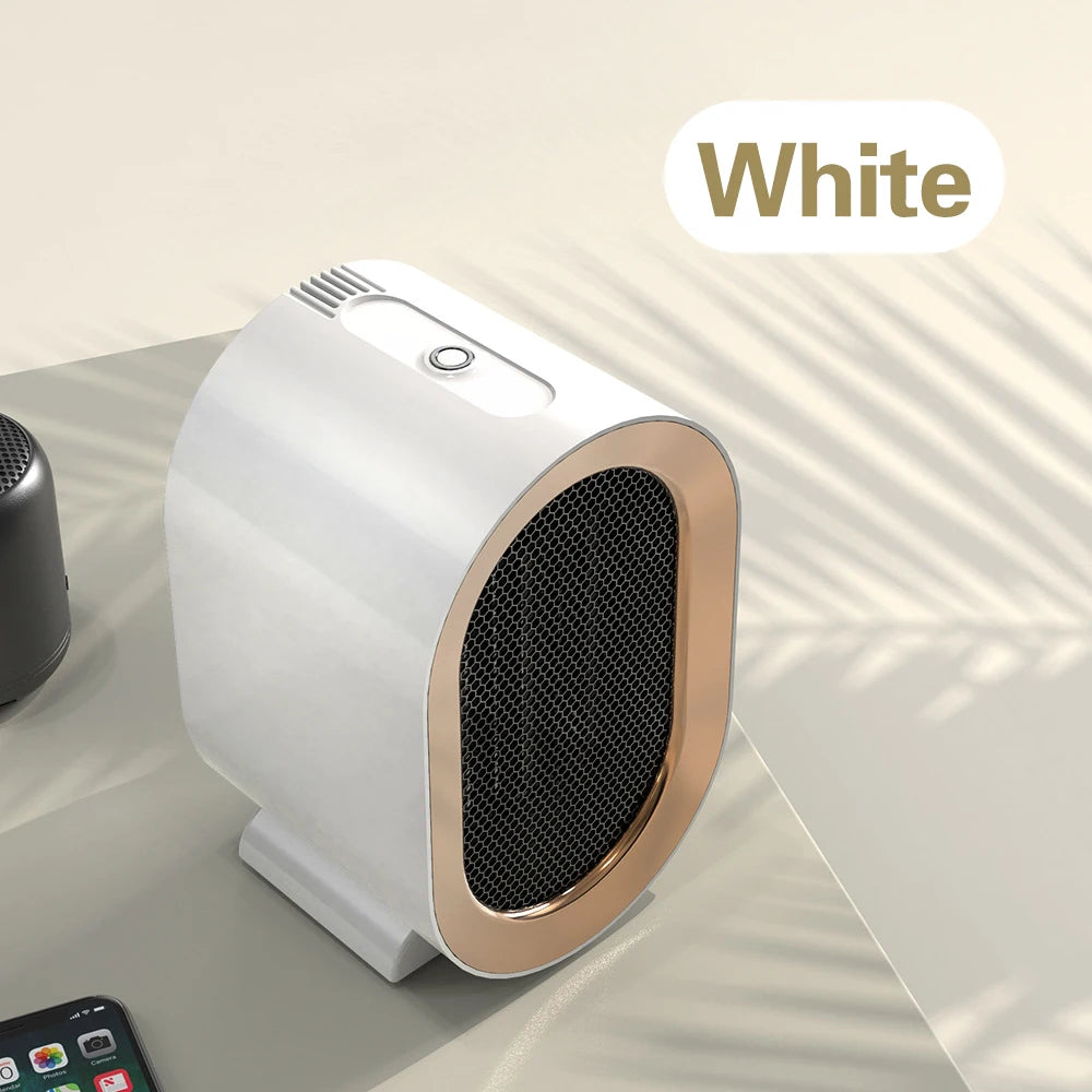 1200W Portable Electric Heater Mini Desktop Fan Heater Smart Warm Air Machine Home Bedroom Office Winter Heater