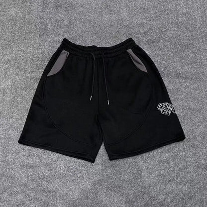 Mertra American Street Style Embroidered Logo Men's And Women's Loose Straight Leg Short Pants Casual Summer Color Block Shorts