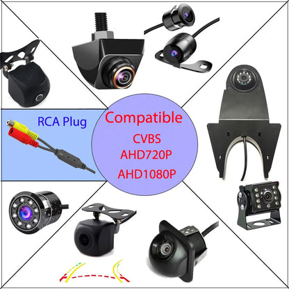 AHD CVBS Video Reversing Radar 16.5mm Embedded Probe 6 Colors Buzzer Alarm Easy Installation Universal Car Parking Assist Kit