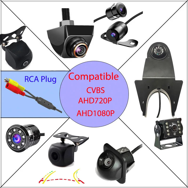 AHD CVBS Video Parking Sensor System Digital Display Auto Parktronic Car Reverse Radar Assistance Kit