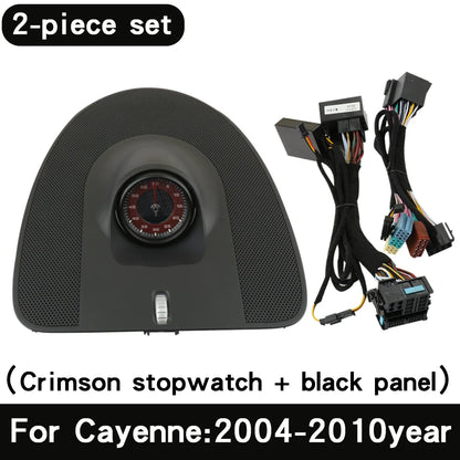For Porsche stopwatch 2004-2010 Cayenne 955 stopwatch clock dashboard modification compass instrument panel interior accessories