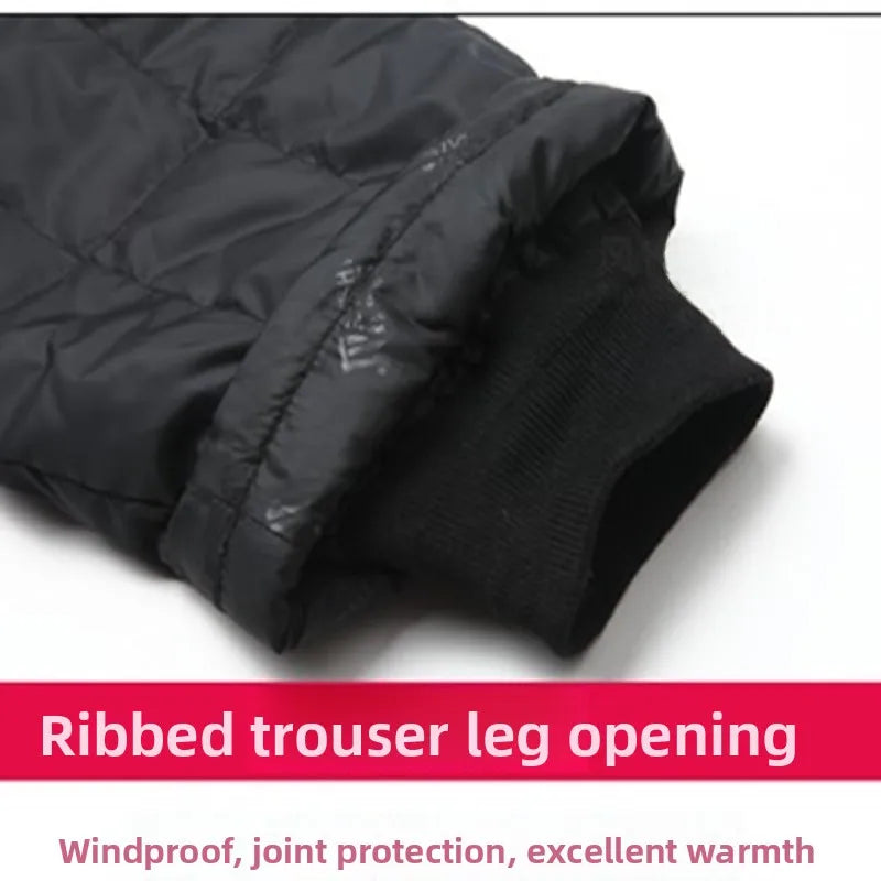 Thiened High Waist down Pants Men's Winter Outerwear Indoor Wear Large Size Warm Cotton Trousers for Middle-Aged And ly