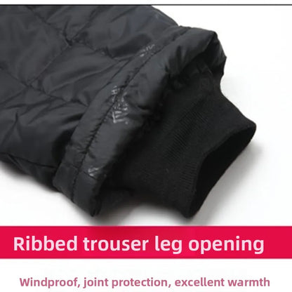 Thiened High Waist down Pants Men's Winter Outerwear Indoor Wear Large Size Warm Cotton Trousers for Middle-Aged And ly