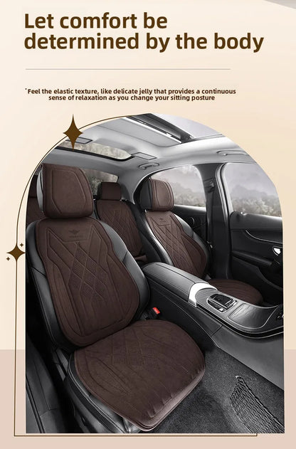 Perforated Suede Seat Cover Universal Four Seasons Cars Seats Covers Breathable Seat Non-slip Luxury Car Rams Latex Seat Cover