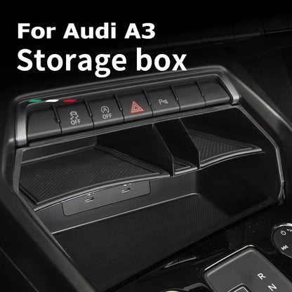 LHD ABS Storage Organizer for Audi A3 S3 8Y 2022 2021 2020 Sedan Hatchback Limousine Sportback Car Interior Accessories