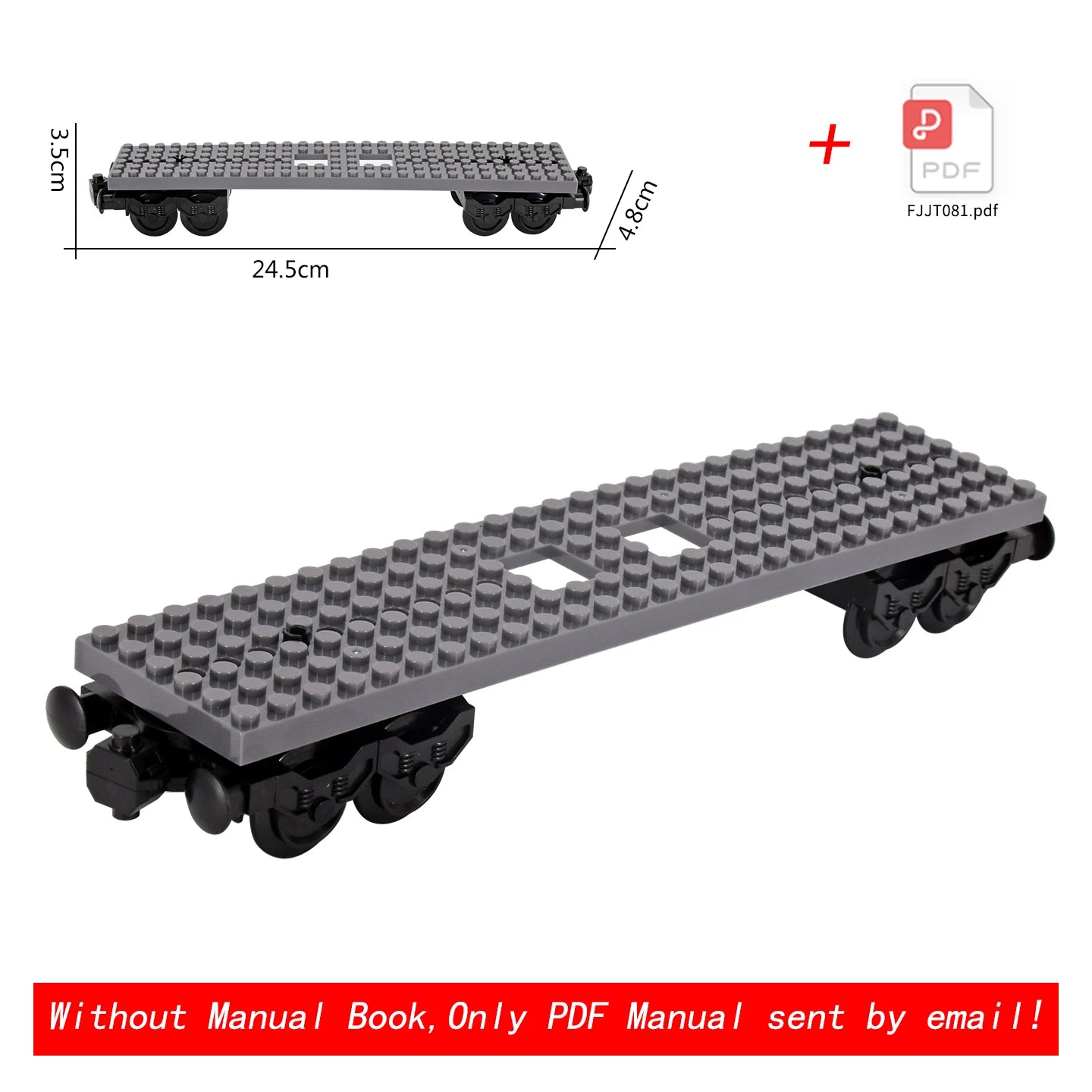 26cm Retro Double-Deck Passenger Train Car Building Blocks Model Green Gray Classic Train Display Toy for Hobbyists