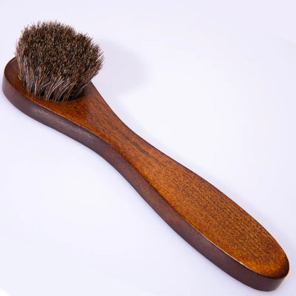 Soft Bristle Horse Hair Shoe Brush for Polishing Shoe Oil Cleaning Brush for Leather Shoes Cleaning Tools