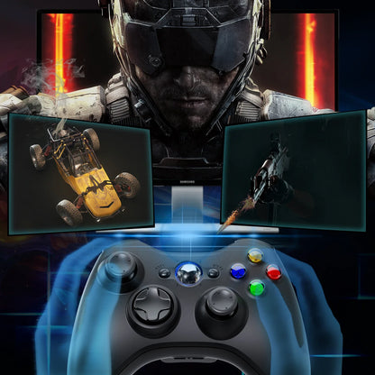 Wireless Gamepad Controller 2.4GHz ,Dual-Vibration Turbo Function ,For Xbox 360/360 Slim/Pc Game Controller Joystick