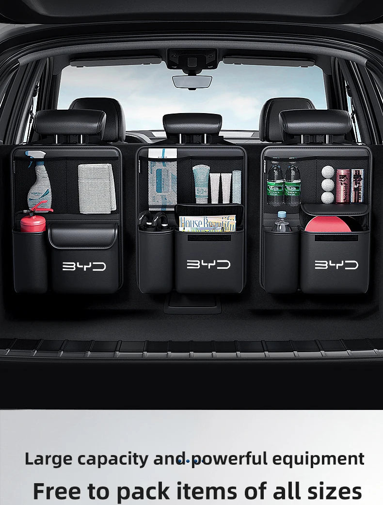 1pcs Car Trunk Storage Bag SUV Seat Back Hanging Tools Organizer Multifunctional Storage Bag for BYD Seal Atto3 S2 S6 S7 X Dream