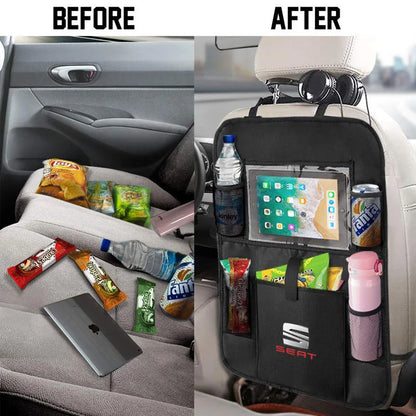 Car Backseat Organizer Adjustable Storage Bag with Multiple Pockets High Capacity Oxford For Seat leon fr mk2 mk3 lbiza Altea