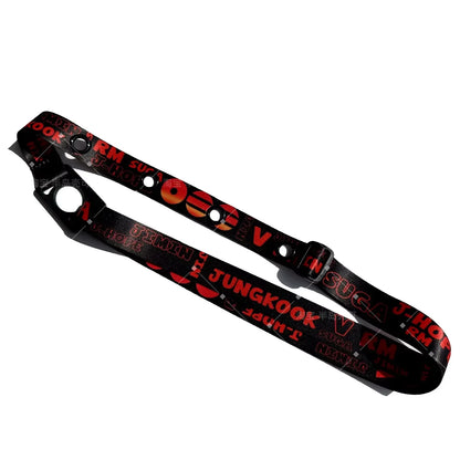RJINHIT ARIRANG Crossbody Lanyard Adjustable Shoulder Strap Kpop Light Stick Card Holder Bead Chain Fan Concert Merch Gifts