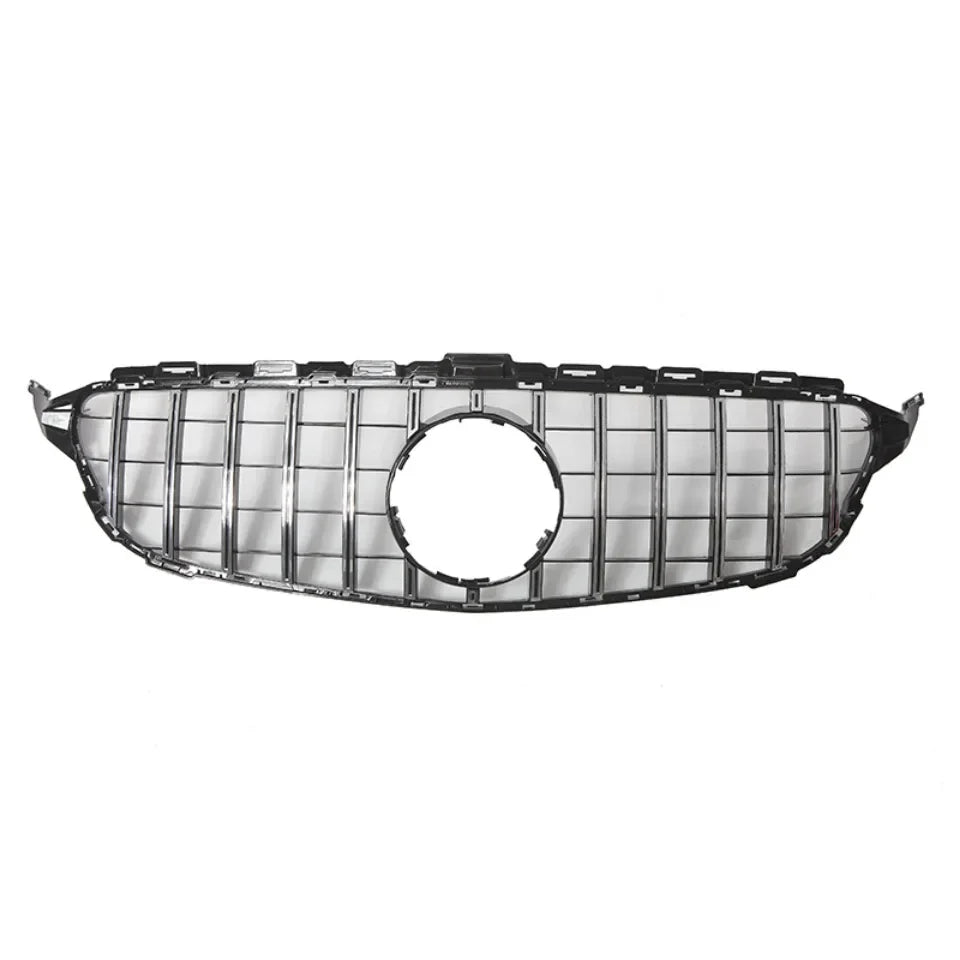 XVIP GTR Style Front Racing Grille For Mercedes Benz C-Class W205 2015-2018 C180 C200 C300 Chrome Diamonds Style Bumper Grilles