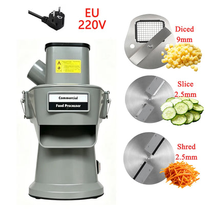 Stainless Steel Commercial Vegetable Cutter Slicer Shredder Dicer Multifunctional Food Processor for Professional Kitchen Use
