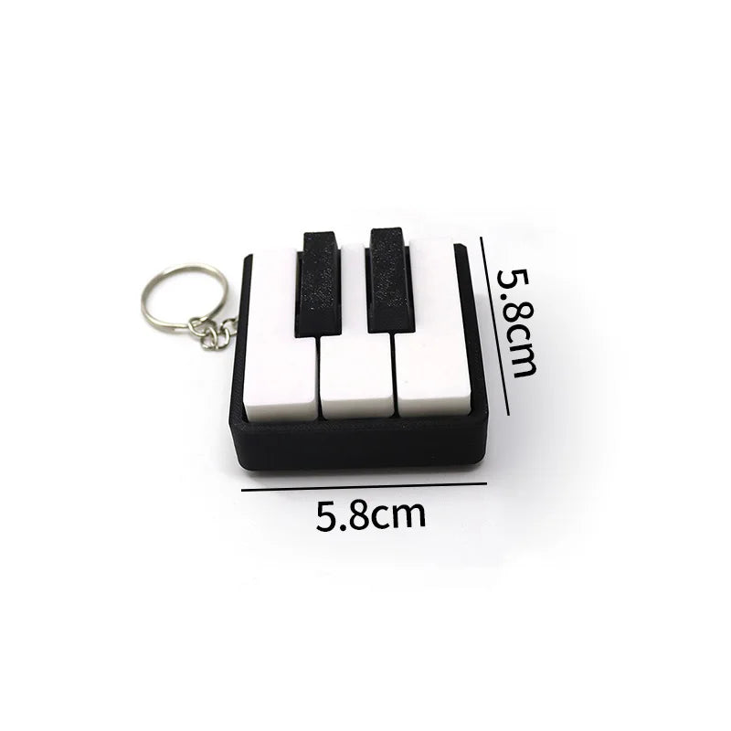 Piano Key Cap Clicker Anti-stress Keyboard Fidget Keychains Keycap Fidget Clicker Stress Releasing Accessories Bag Charms