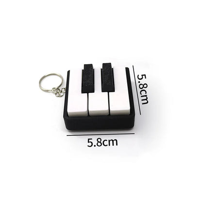 Piano Key Cap Clicker Anti-stress Keyboard Fidget Keychains Keycap Fidget Clicker Stress Releasing Accessories Bag Charms