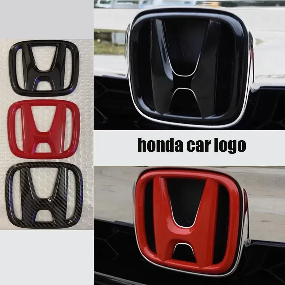 Black Red Front Rear Cover Steering Wheel Emblem Modification Sticker for Honda 10th Accord Civic Exterior Tuning Parts