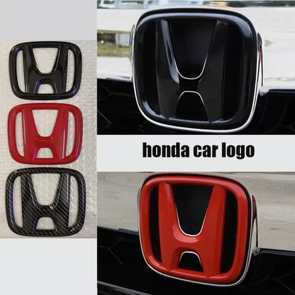 Black Red Front Rear Cover Steering Wheel Emblem Modification Sticker for Honda 10th Accord Civic Exterior Tuning Parts