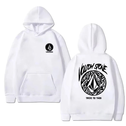 Volcom Stone Double Print Autumn Winter Warm Cotton street style Men's Fleece Hoodie Outdoor Commuter Men's Top High Elastic tos