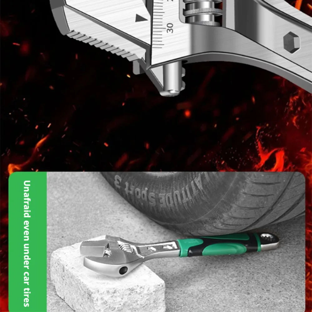 8/10/12 Inch Adjustable Wrench Set, Multifunctional Universal Spanner, Labor-Saving Locking Design, Auto Maintenance & Household