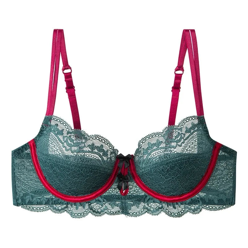 Plus Size Minimizer Bra Set DE Cup Large Bust Thin Cup Soft Underwire Anti Sagging No Show Breathable Daily Lingerie Underwear