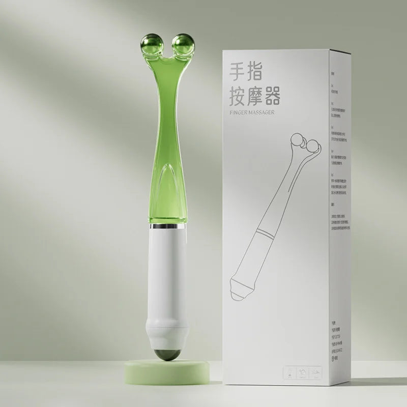5-Ball Finger Massager 2-in-1 Hand Massage Roller for Fingers Palm Knuckles Wrist Portable Manual Self Care Tool