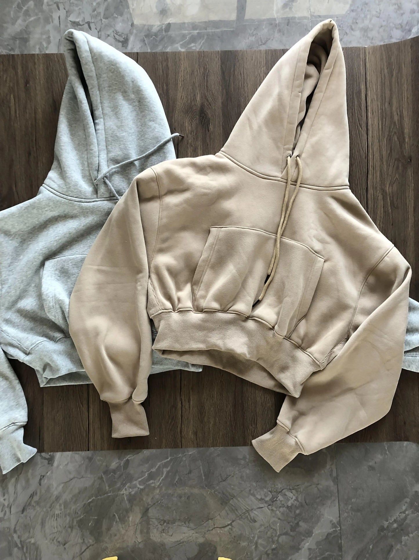 Basic Wear Black Charcoal Hoodies for Women Autumn Winter Loose Fleece Hooded Sweatshirts Streetwear Cropped Pullovers