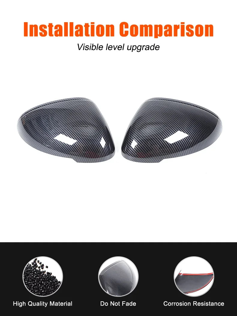 For Porsche Macan 2011-2021 ABS carbon fiber car exterior rearview mirror protective cover sticker car accessories