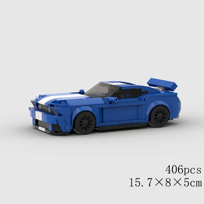 Classical Car Speed MOC SUV Racing Police Model Building Bricks Roadster Vehicle City Super Race Blocks Technical Christmas gift