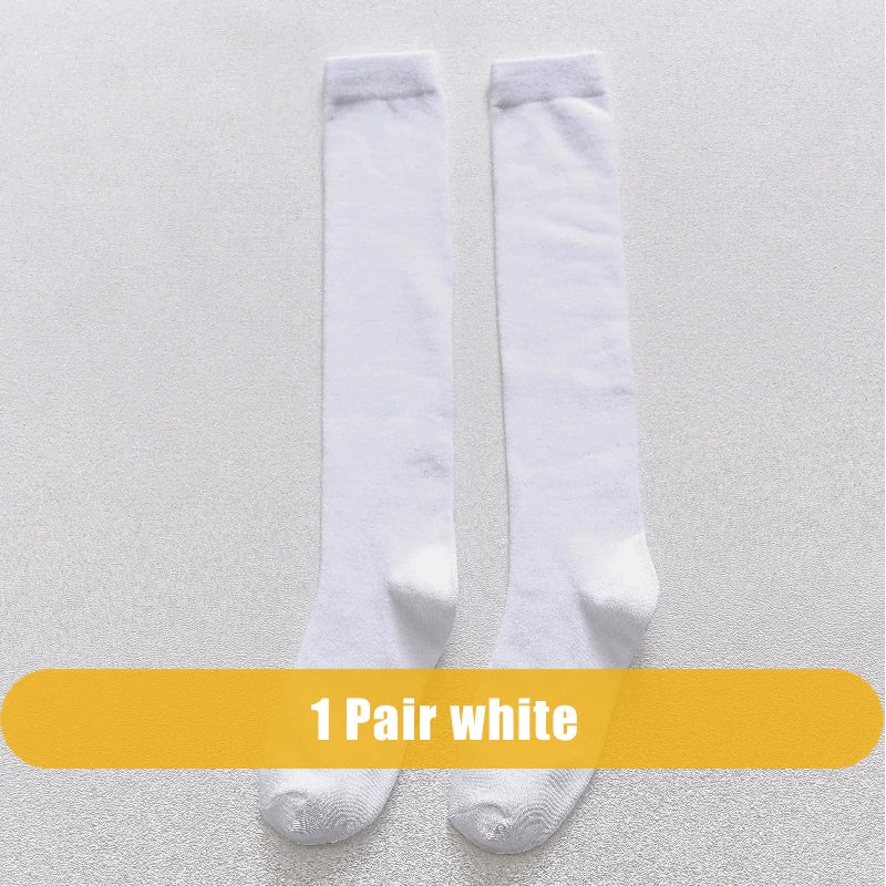 1/5 Pairs Men's Solid Cotton Long Crew Socks Elastic Business Formal Dress Socks For Gentleman Daily Party