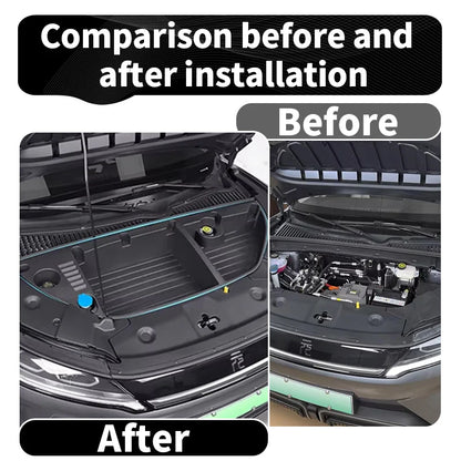 For Yuan UP Atto 2 2025 Car Front Trunk Hood Storage Box Organizer Case Large Capacity Tidy Accessories Scratch Wear-Resistant