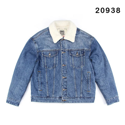 High Quality 350g Fleece Lined Denim Men Winter Thick Warm Coat Fashion