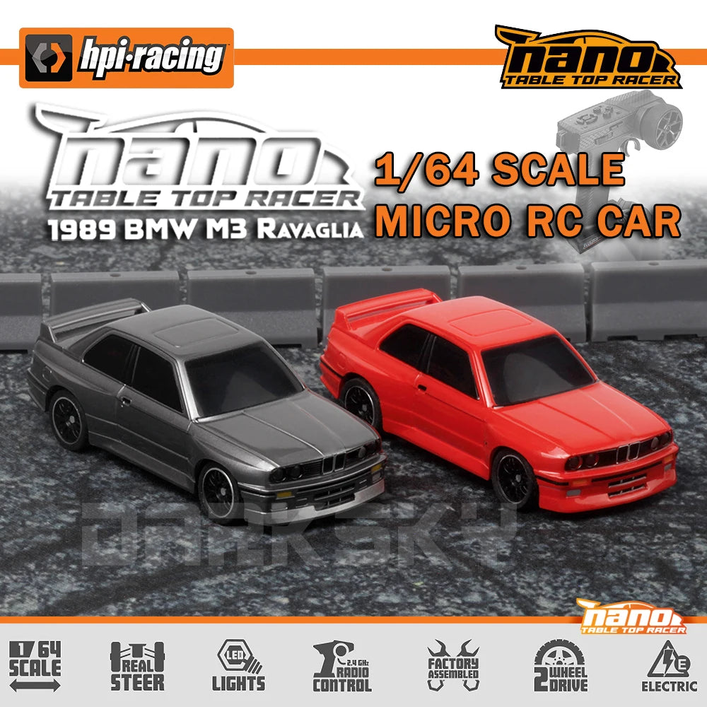 New HPI 1:64 NANO-TTR 160990 160991 1/64 Mirco RC Remote Control Model On-road Car Desktop Adult Children's Toys