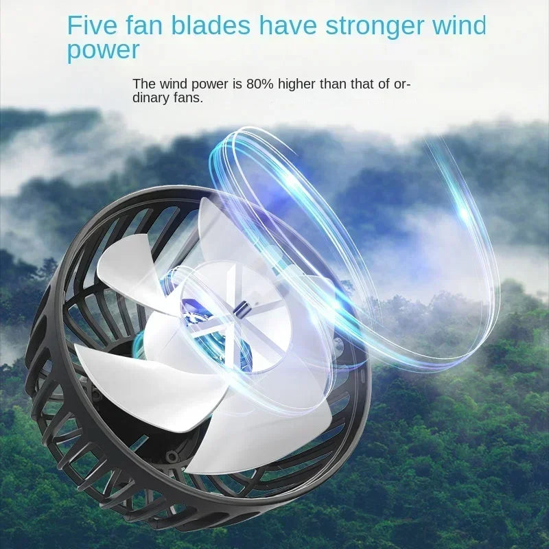 3-speed Car Seat Back Cooling Fan USB Charge Dual Head Fan 360 Degree Rotation Neck Cooler for Summer Car Accessories