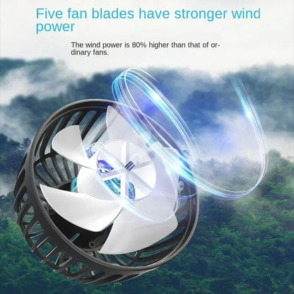 3-speed Car Seat Back Cooling Fan USB Charge Dual Head Fan 360 Degree Rotation Neck Cooler for Summer Car Accessories