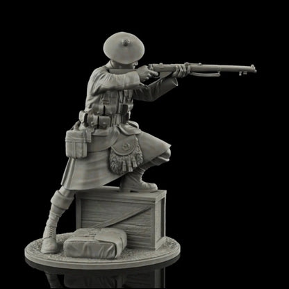 75MM Resin Figure Unpainted Model Kit, Military theme, Scottish Infantry, Unassembled and unpainted GK,