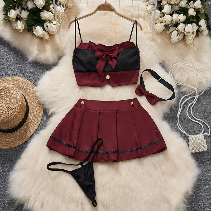 Cute Gray Rabbit Ear Hood Top Sexy Backless Slim Fit Bodysuit Zip Sleeveless Women Sexy Erotic Lingerie Bunny Cosplay Playsuit