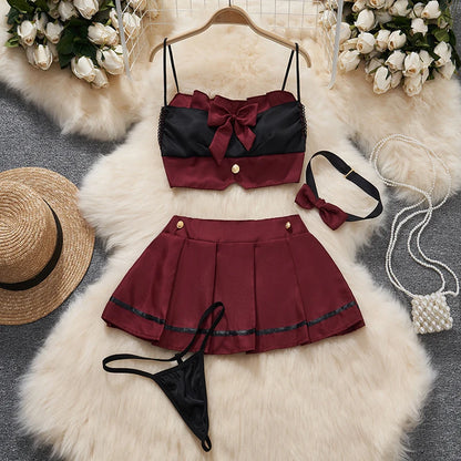 Cute Gray Rabbit Ear Hood Top Sexy Backless Slim Fit Bodysuit Zip Sleeveless Women Sexy Erotic Lingerie Bunny Cosplay Playsuit