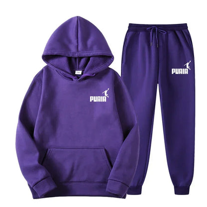 2025New Men's and Women's Hoodie Jacket Fashion Street Casual Set Autumn/Winter Brushed Sweatwear+Pants 2025 Multi Color Set