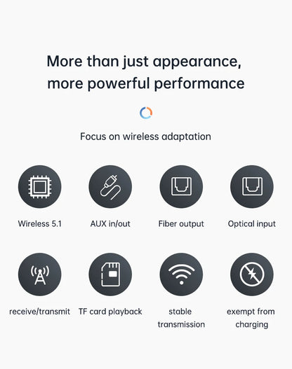 6 in 1 Long Range Bluetooth 5.1 Audio Transmitter Receiver RCA 3.5mm AUX USB Dongle Stereo Wireless Adapter For PC TV Headphones