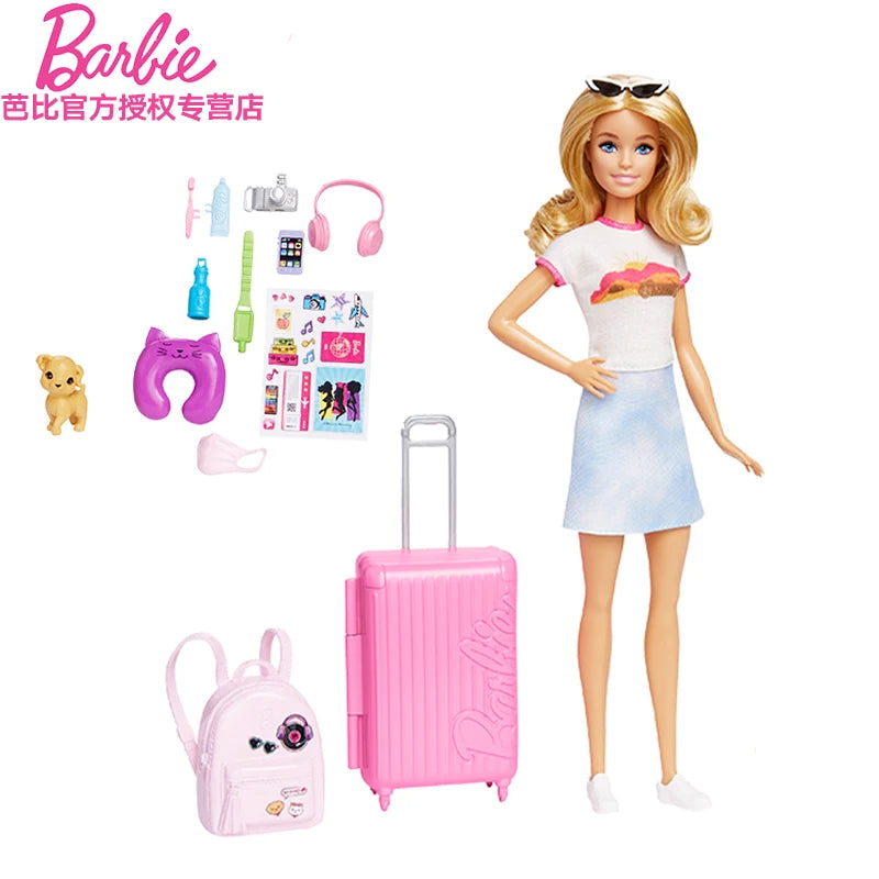 Barbie Mabuli Traveler Toy Set for Girls Authentic Pretend Play Educational Fun Dolls Collection Birthday Gift for Children