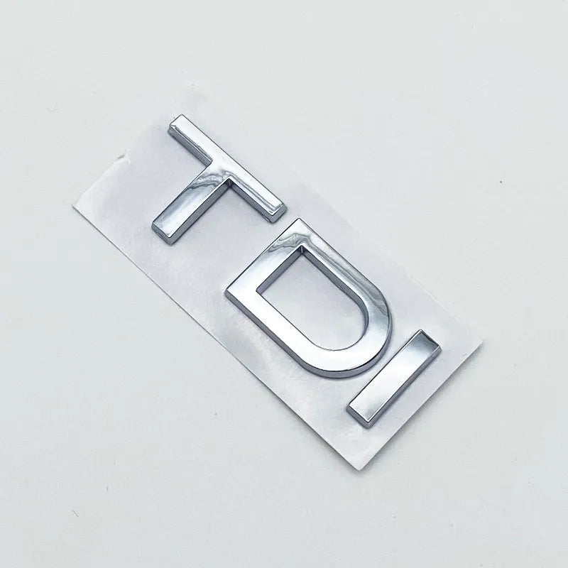 3D Chrome Glossy Black ABS TDI TFSI Car Rear Emblem Sticker for Audi A1 A3 A4 A5 A6 A6L A7 A8 S3 S6 Q3 Q5 Q7 TT S RS