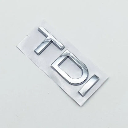 3D Chrome Glossy Black ABS TDI TFSI Car Rear Emblem Sticker for Audi A1 A3 A4 A5 A6 A6L A7 A8 S3 S6 Q3 Q5 Q7 TT S RS