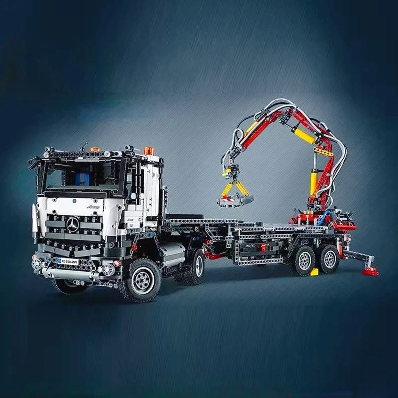 2926PCS Home Decor Assembly Building Blocks 42043 Sany Heavy Industry Long Wood Truck Crane Creative Model Toys Party Gifts